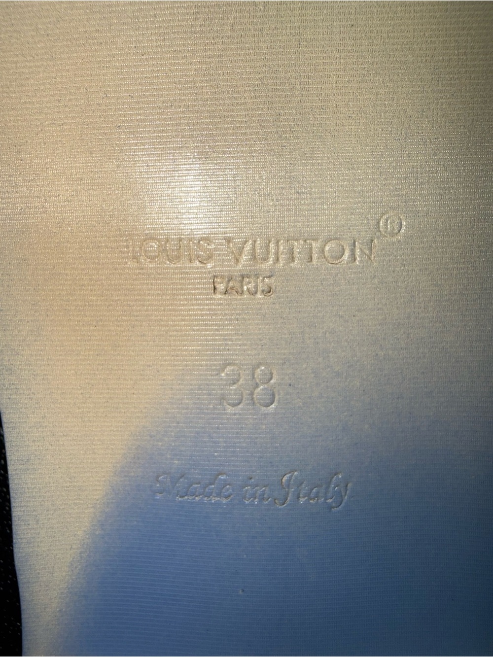 Monogram Denim Slide Sandals - Picture 4 of 6